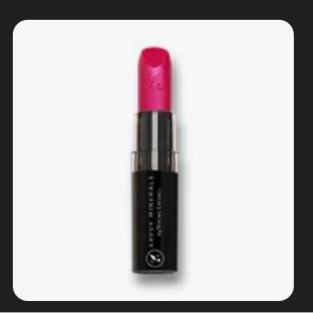 Vibrant Pink Lipstick by savvy minerals